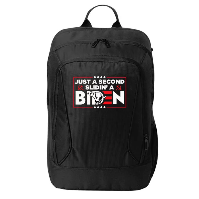 Just A Second Slidin A Biden Funny Biden City Backpack