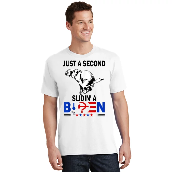 Just a Second Sliding' Saying Biden President Shirt, Joe Biden Shirt -  Printiment