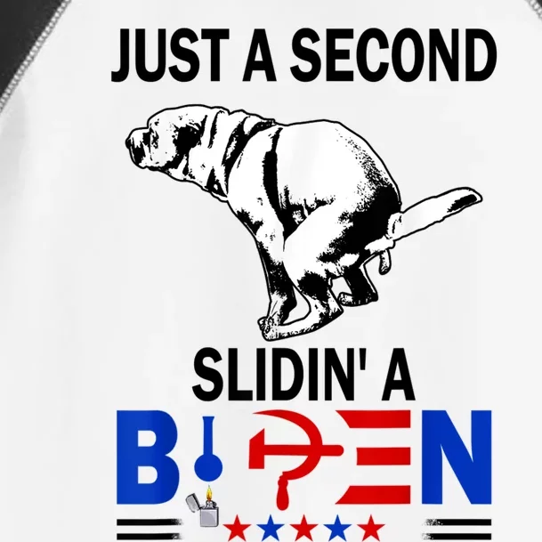 Just A Second Slidin' A Biden Toddler Fine Jersey T-Shirt