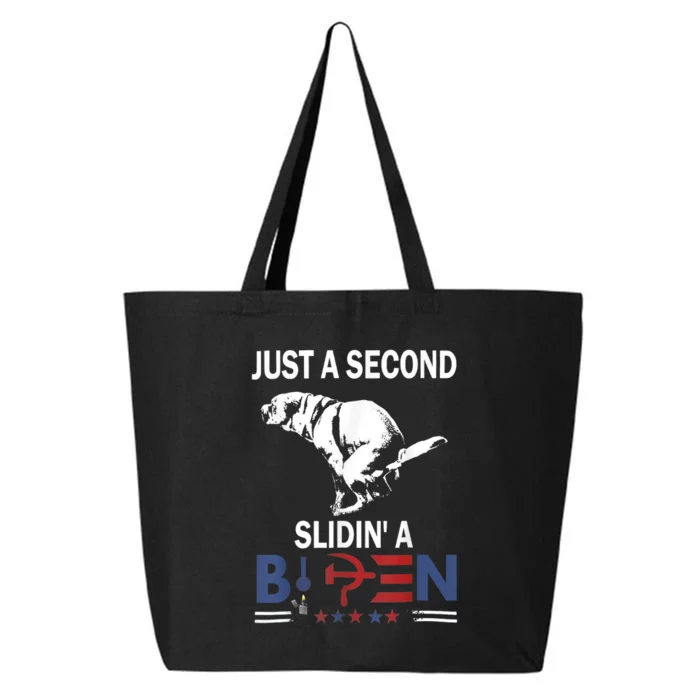 Just A Second Slidin A Biden Funny Joe Biden 25L Jumbo Tote