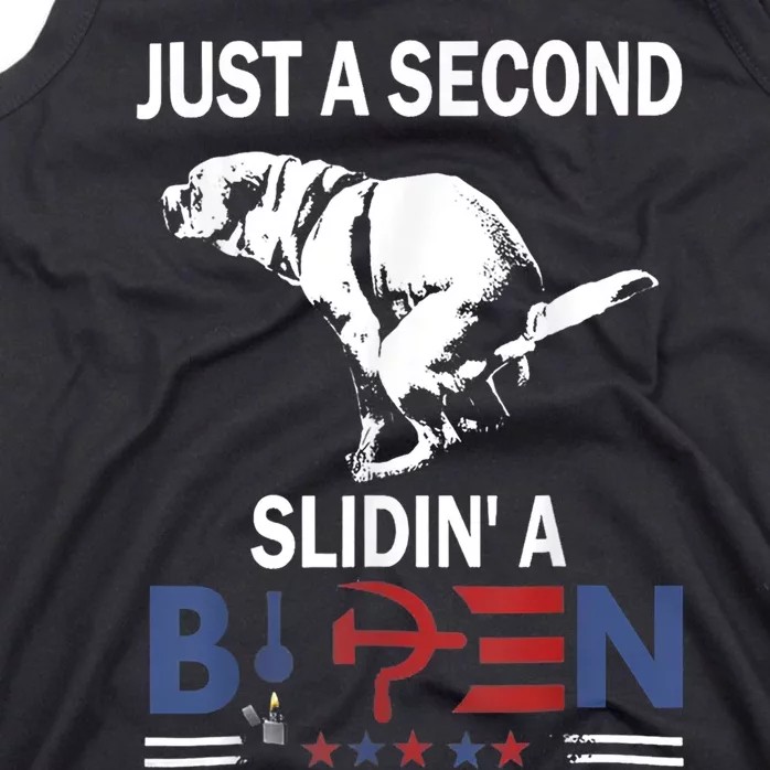 Just A Second Slidin A Biden Funny Joe Biden Tank Top