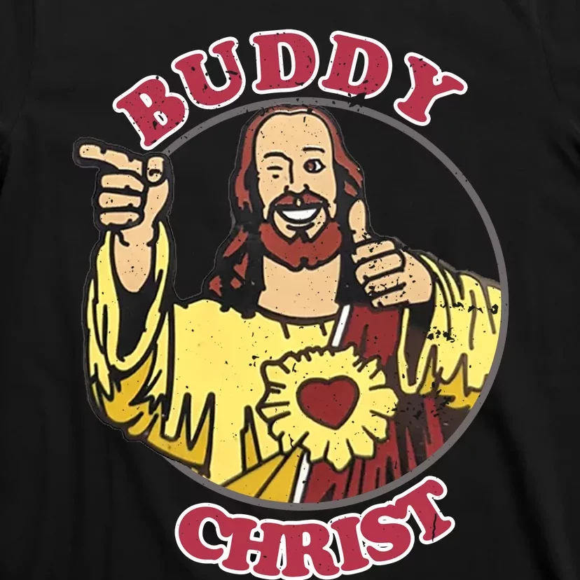 Jay And Silent Bob Buddy Christ Circle Portrait T-Shirt