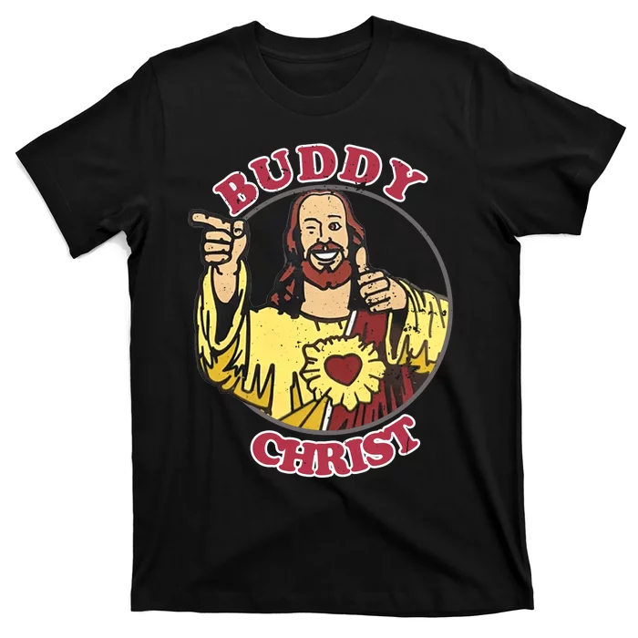 Jay And Silent Bob Buddy Christ Circle Portrait T-Shirt