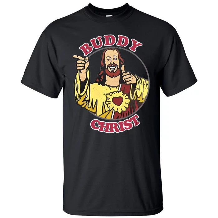 Jay And Silent Bob Buddy Christ Circle Portrait Tall T-Shirt