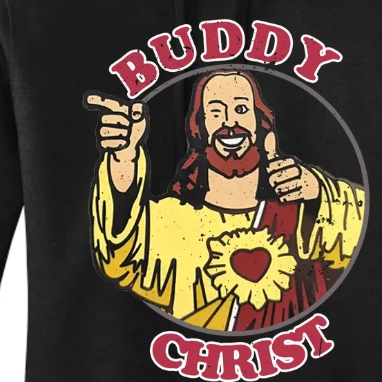 Jay And Silent Bob Buddy Christ Circle Portrait Women's Pullover Hoodie