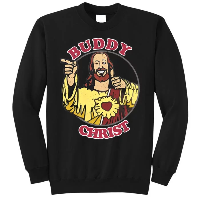 Jay And Silent Bob Buddy Christ Circle Portrait Tall Sweatshirt