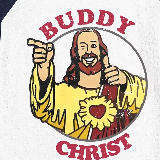 Jay And Silent Bob Buddy Christ Circle Portrait Baseball Sleeve Shirt