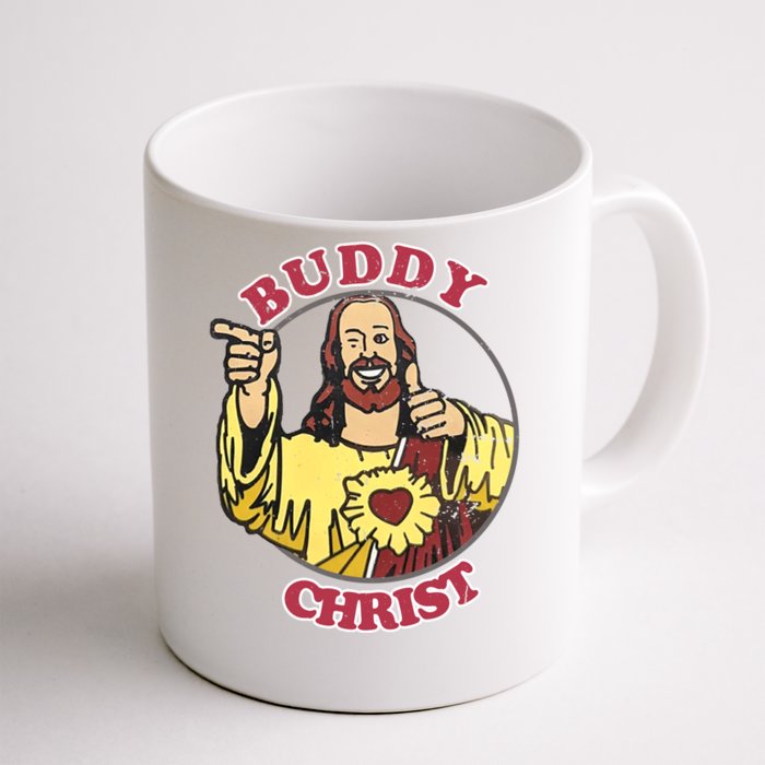 Jay And Silent Bob Buddy Christ Circle Portrait Front & Back Coffee Mug