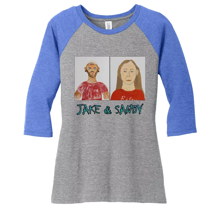 Jake And Sandy Portraits Women's Tri-Blend 3/4-Sleeve Raglan Shirt