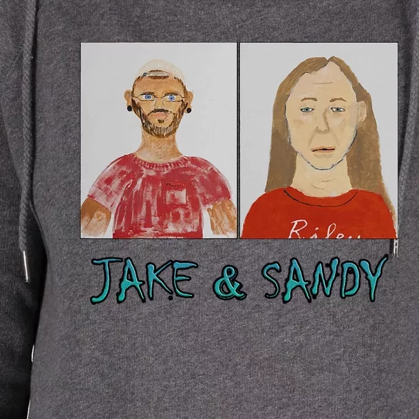 Jake And Sandy Portraits Womens Funnel Neck Pullover Hood