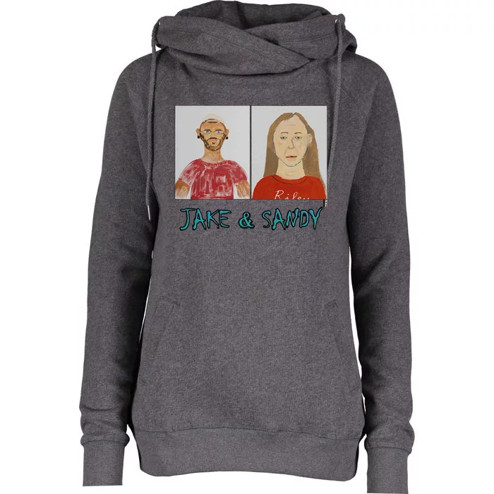 Jake And Sandy Portraits Womens Funnel Neck Pullover Hood