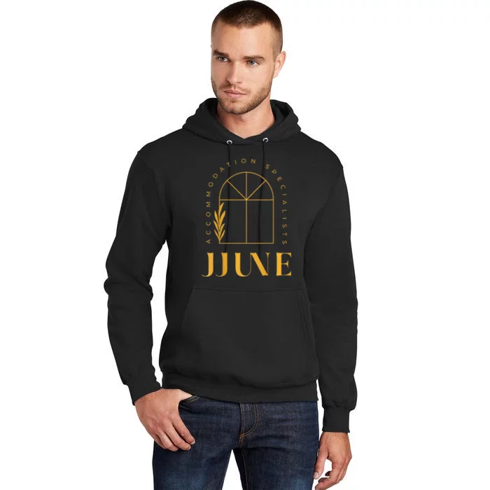 Jjune Accommodation Specialists Frontback Gold Tall Hoodie