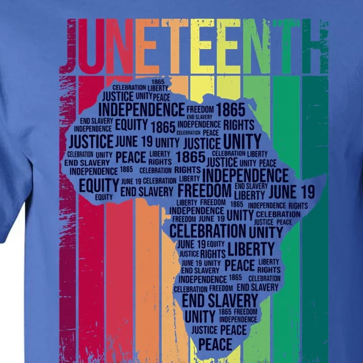 Juneteenth African Slave Freedom Black Mom Dad Cute Gift Tall T-Shirt