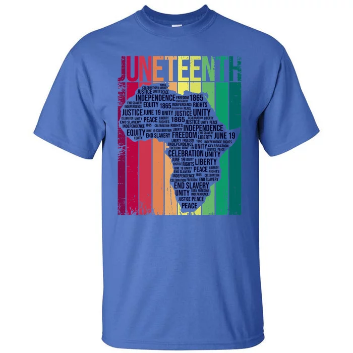 Juneteenth African Slave Freedom Black Mom Dad Cute Gift Tall T-Shirt