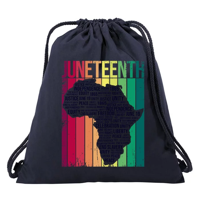 Juneteenth African Slave Freedom Black Mom Dad Cute Gift Drawstring Bag