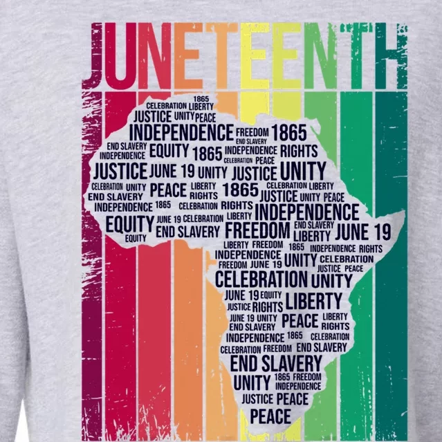 Juneteenth African Slave Freedom Black Mom Dad Cute Gift Cropped Pullover Crew