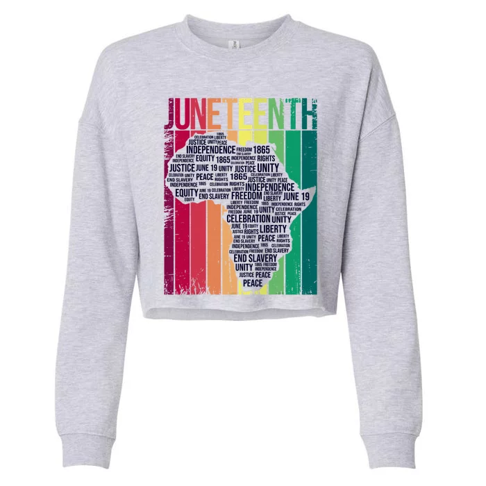 Juneteenth African Slave Freedom Black Mom Dad Cute Gift Cropped Pullover Crew