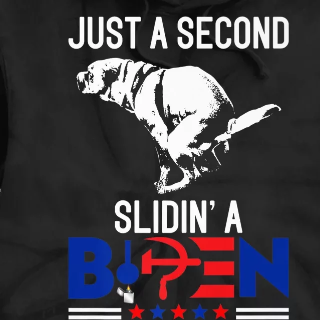 Just A Second Slidin' A Biden Funny Humour Biden Tie Dye Hoodie