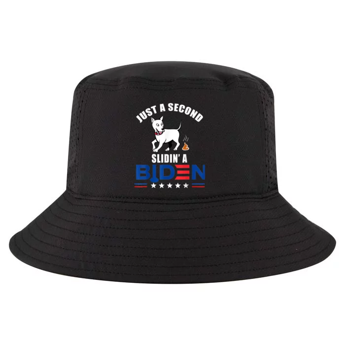 Just A Second Slidin' A Biden Funny Biden Cool Comfort Performance Bucket Hat