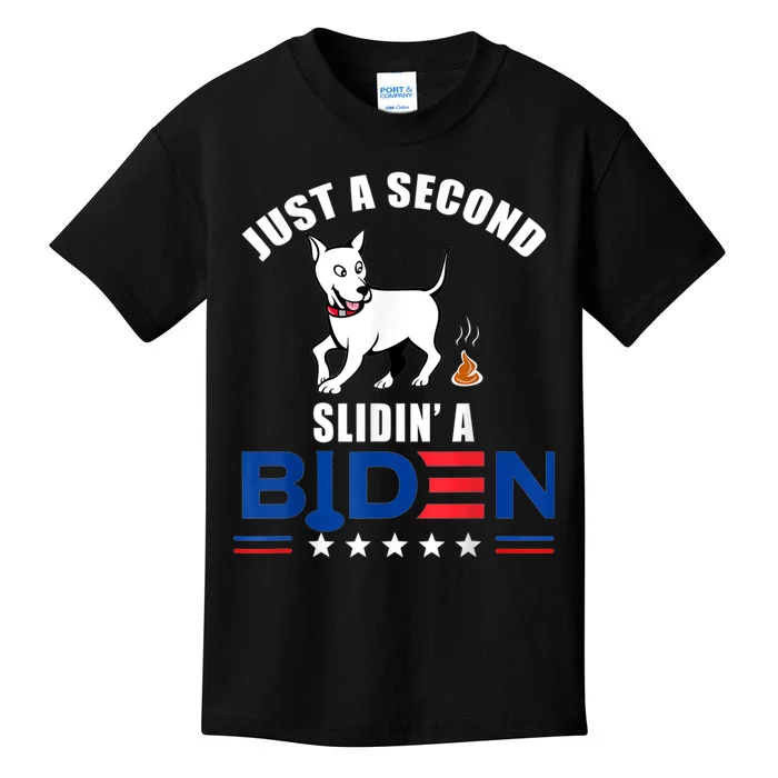 Just A Second Slidin' A Biden Funny Biden Kids T-Shirt