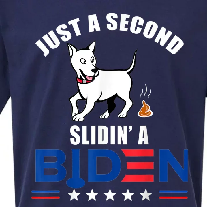 Just A Second Slidin' A Biden Funny Biden Sueded Cloud Jersey T-Shirt