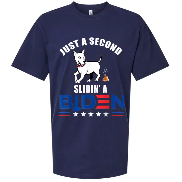 Just A Second Slidin' A Biden Funny Biden Sueded Cloud Jersey T-Shirt