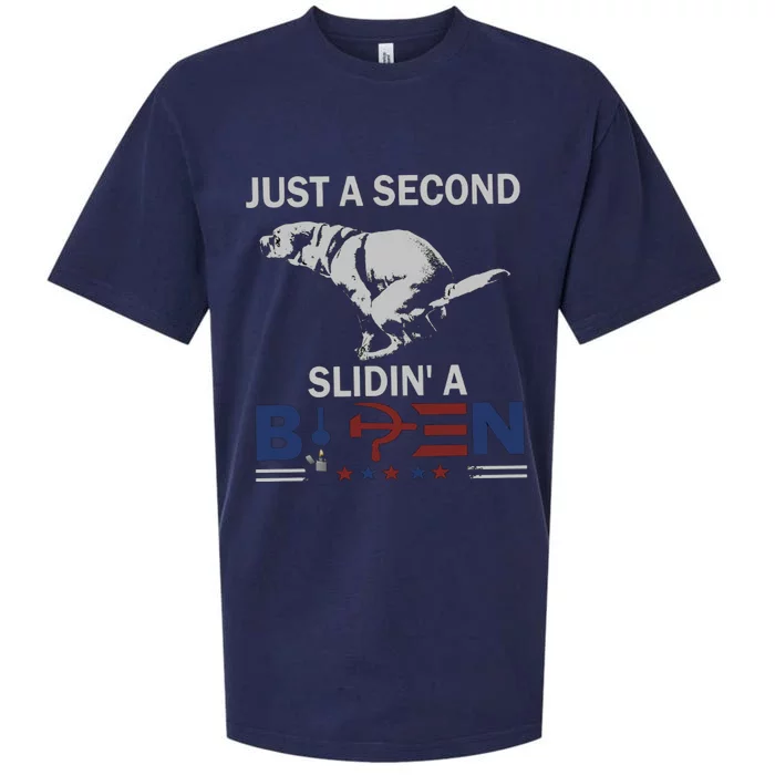 JUST A SECOND SLIDIN'A BIDEN Sueded Cloud Jersey T-Shirt