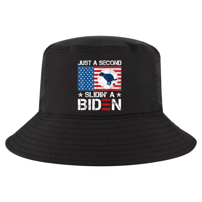 Just A Second Slidin' A Biden Cool Comfort Performance Bucket Hat