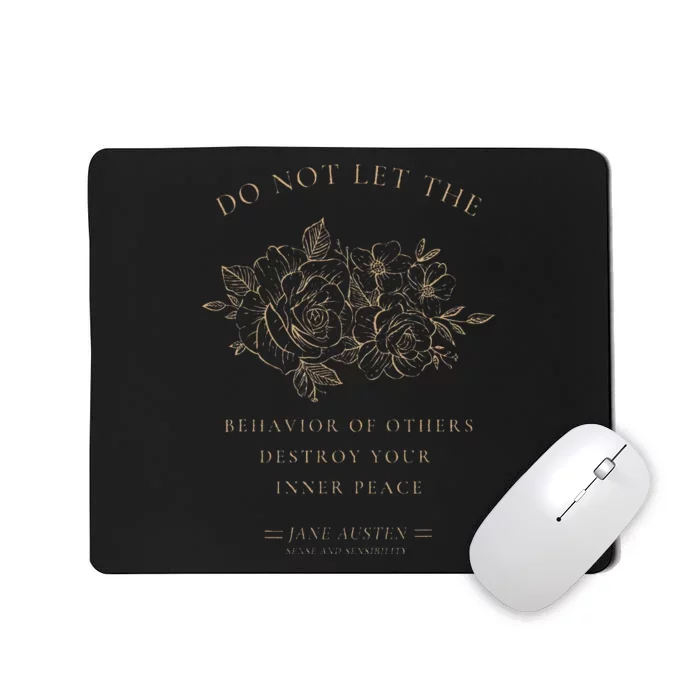 Jane Austen Sense and Sensibility Bookish Bookworm Novel Mousepad