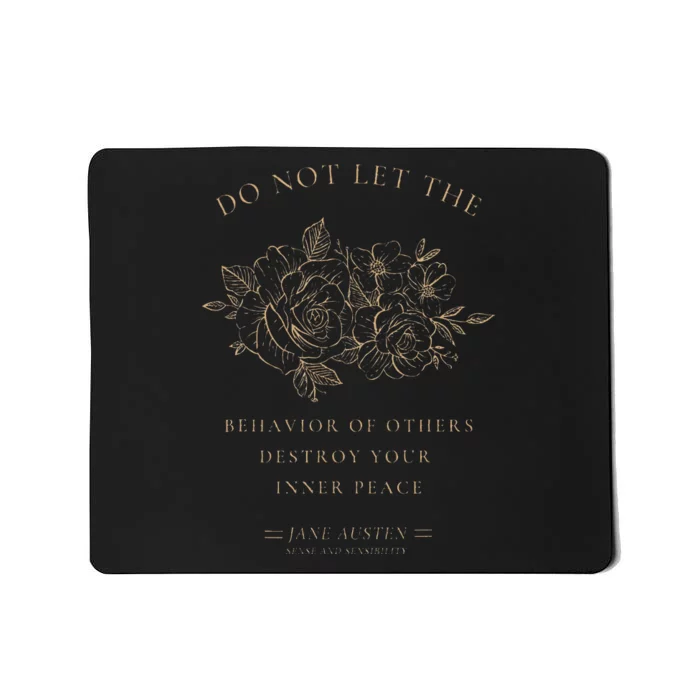 Jane Austen Sense and Sensibility Bookish Bookworm Novel Mousepad