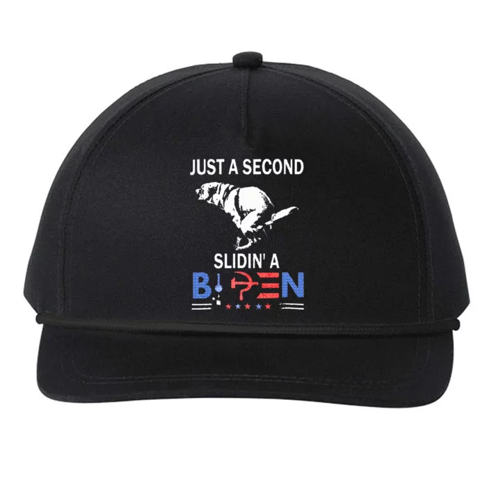 Just A Second Slidin A Biden Snapback Five-Panel Rope Hat