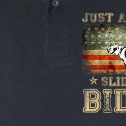 Just A Second Slidin’ A Biden – Funny Political Anti Biden Softstyle Adult Sport Polo