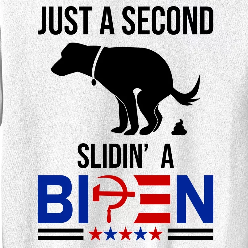 Just A Second Slidin A Biden Funny Dog Sweatshirt