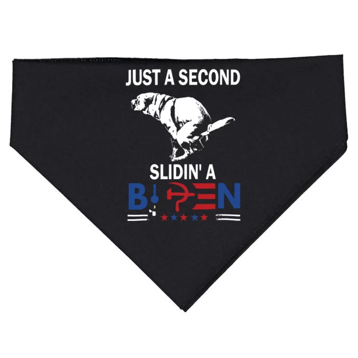 Just A Second Slidin A Biden USA-Made Doggie Bandana