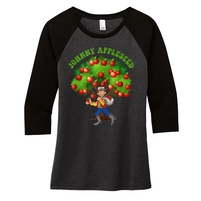 Johnny Appleseed Sept 26 Celebrate Legends Women's Tri-Blend 3/4-Sleeve Raglan Shirt