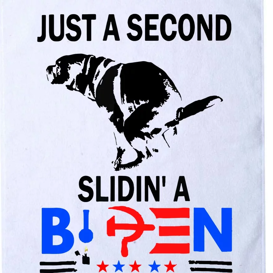 Just A Second Slidin A Biden Funny Joe Biden Anti Biden Platinum Collection Golf Towel