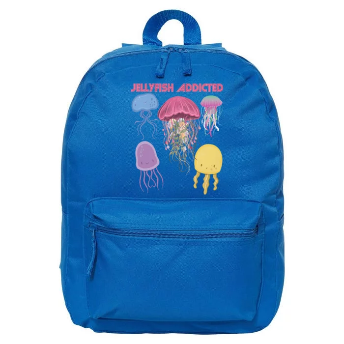 Jellyfish Addicted Sea Souvenir Ocean Life Underwater Fish Funny Gift 16 in Basic Backpack