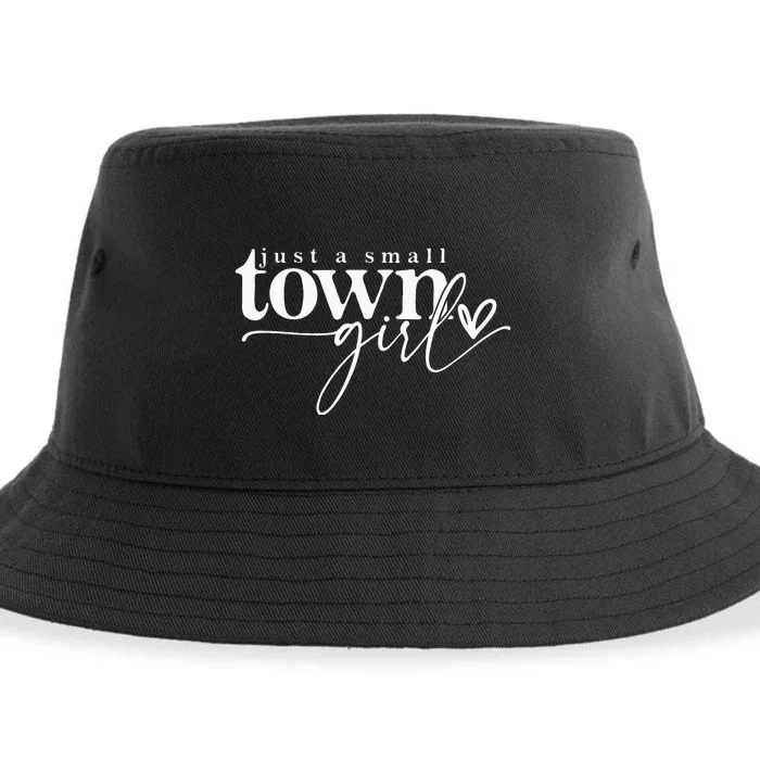 Just A Small Town Girl Funny Women Sustainable Bucket Hat