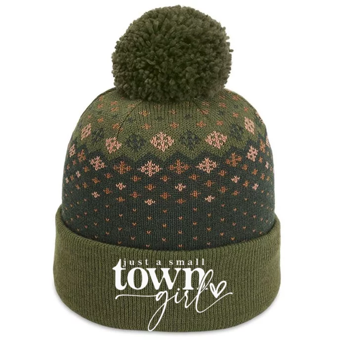 Just A Small Town Girl Funny Women The Baniff Cuffed Pom Beanie