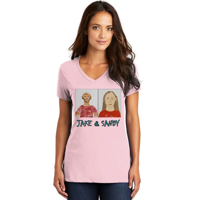 Jake And Sandy Portraits Women's V-Neck T-Shirt