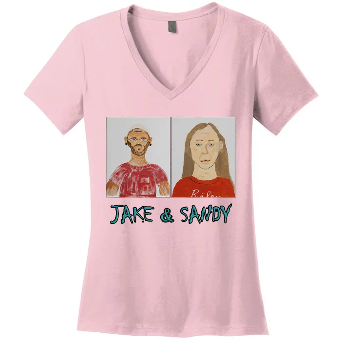 Jake And Sandy Portraits Women's V-Neck T-Shirt