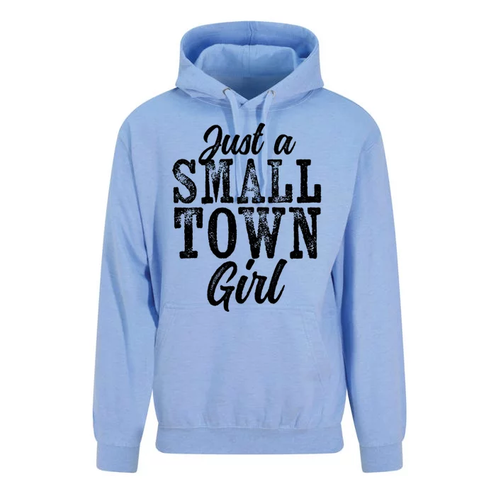 Just A Small Town Rough Weathered White Text Gift Unisex Surf Hoodie