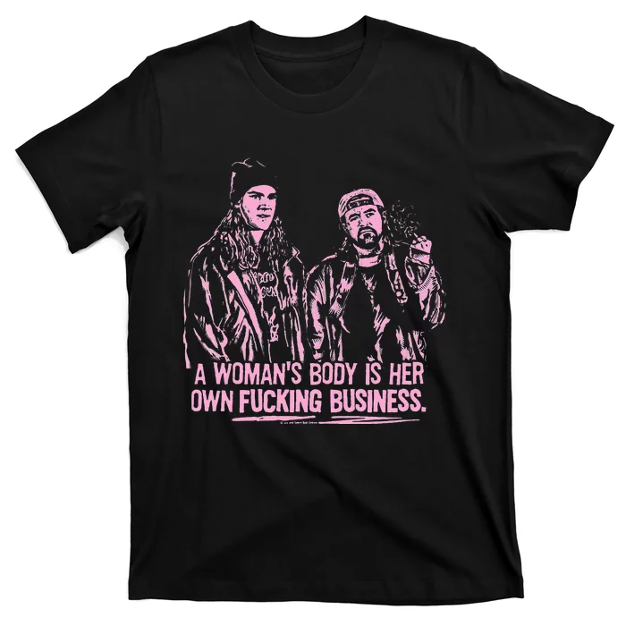 Jay And Silent Bob A WomanS Body Is Her Own Business T-Shirt