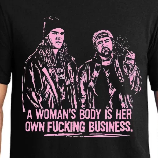 Jay And Silent Bob A WomanS Body Is Her Own Business Pajama Set