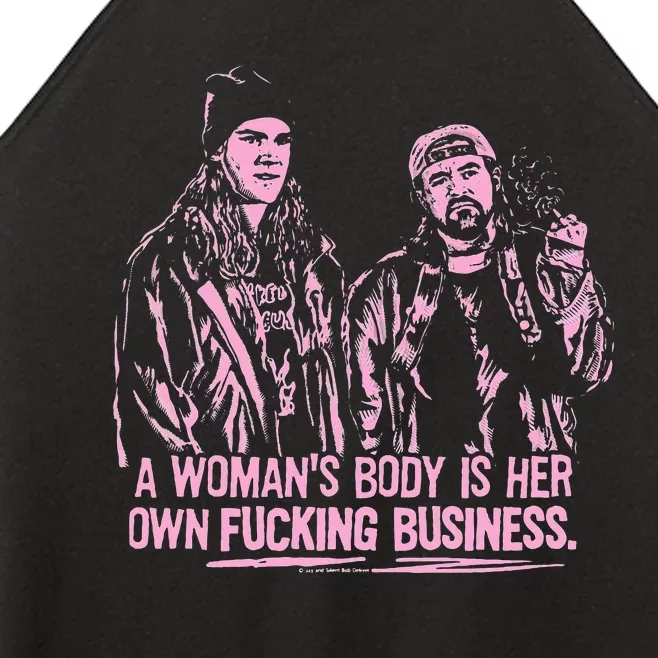 Jay And Silent Bob A WomanS Body Is Her Own Business Women’s Perfect Tri Rocker Tank