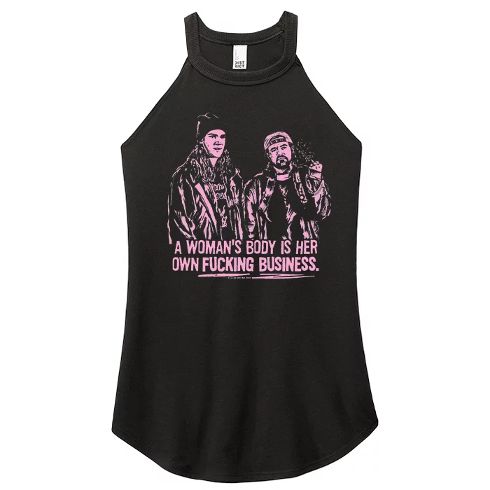 Jay And Silent Bob A WomanS Body Is Her Own Business Women’s Perfect Tri Rocker Tank