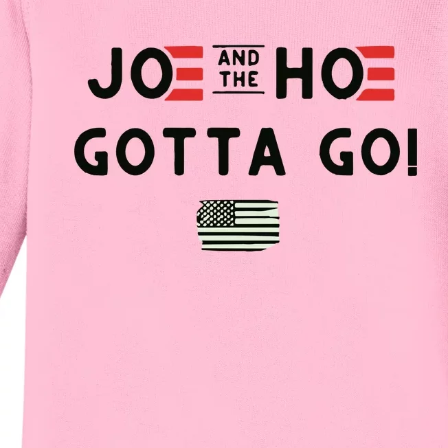 Joe And The Hoe Gotta Go! American Flag Baby Long Sleeve Bodysuit