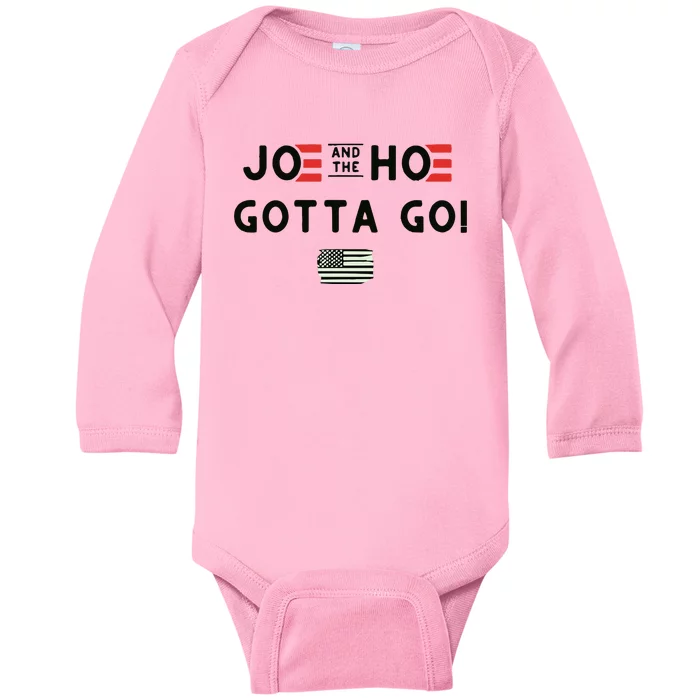 Joe And The Hoe Gotta Go! American Flag Baby Long Sleeve Bodysuit