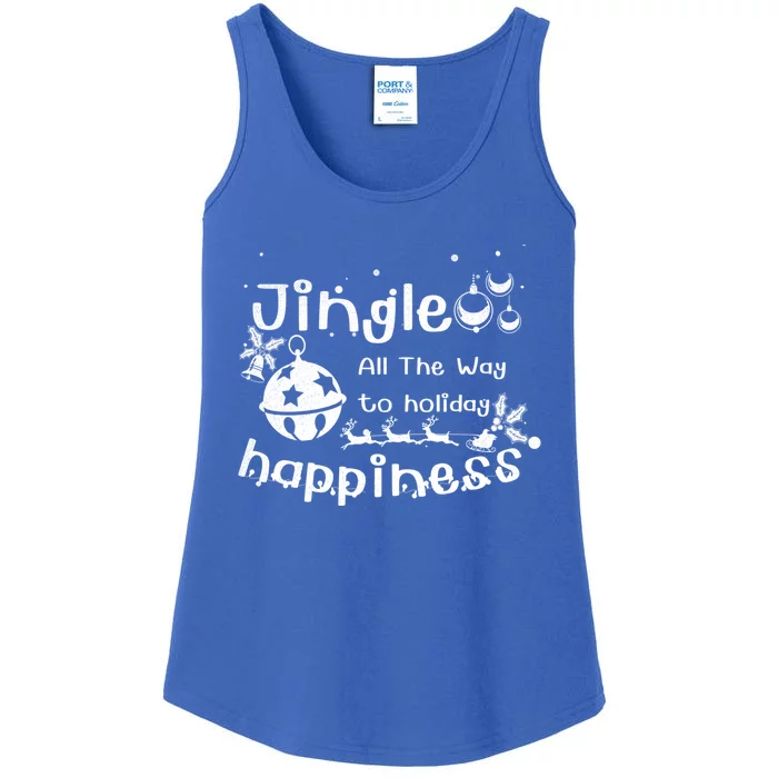 Jingle All The Way To Holiday Happiness Cute Gift Ladies Essential Tank