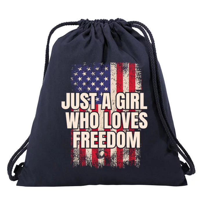 Just A That Loves Freedom 4th Of July Gift Drawstring Bag